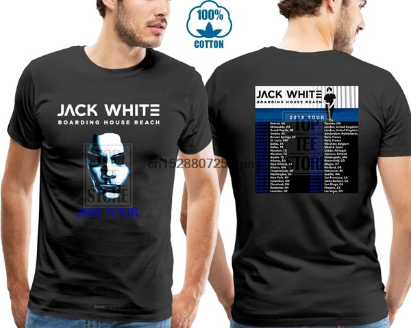 

версия для печати футболка summer casual o шеи jack white tour tshirt черного цвета с коротким рукавом лучший дизайн s 4xl спорта с капюшоно