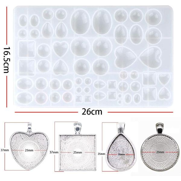 

resin silicone molds for jewelry pendant base screw silicone casting epoxy resin molds for diy jewelry making tools resin craft sqcydq, Black