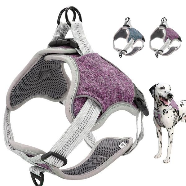 

reflective pet dog harness vest adjustable no pull medium large dog harness soft mesh padded pet vest for dogs walking bbyupi