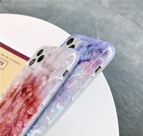 

shell texture red green marble phone case for iphone 11 pro xr x xs max soft coque for iphone se 2 2020 6 jlltmw yyysports