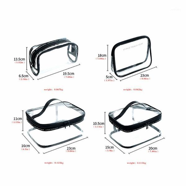

storage bags clear toiletry bag portable waterproof makeup carry pouch pvc transparent large capacity organizer for travel business1