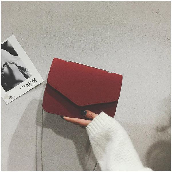 

handbag female 2020 winter new fashion version simple joker matte single shoulder cross-body small square bag chain bag