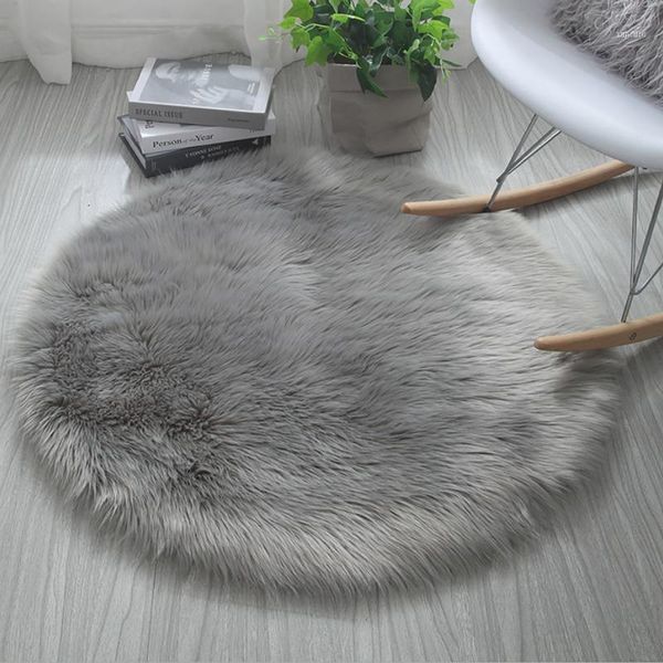 

90/60cm round modern home area rugs super soft dyeing plush carpet for living room bedroom nice home decor for christmas1