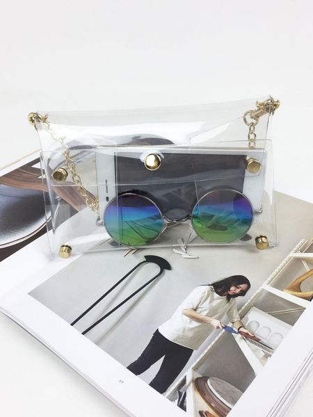 

2020 way lady jelly shoulder mobile messenger bags transparent bag 8spo