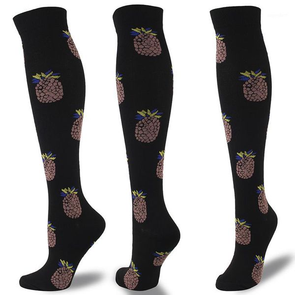 

running compression stockings pressure varicose vein stockings leg support stretch pressure blood circulation knee high1, Black