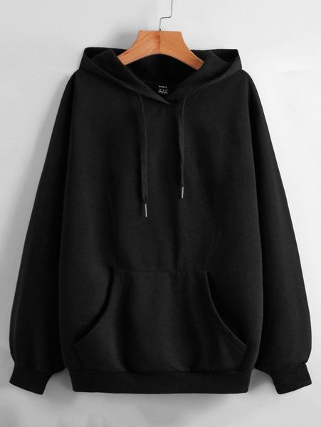 

drop shoulder drawstring hoodie a9wu#, White;black