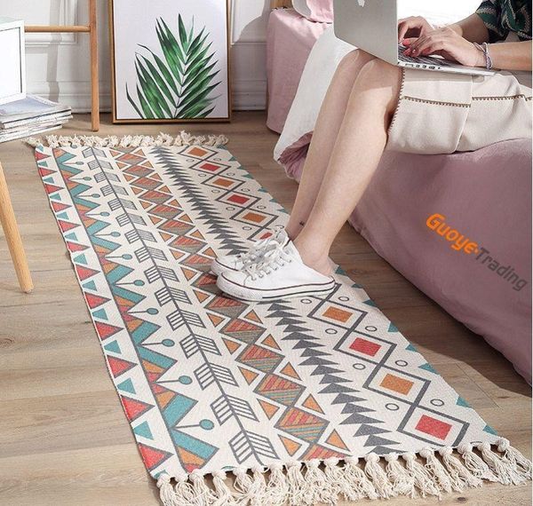 

carpet mat floor blanket bedroom door bedside mats retro plain tapestry handmade study bedroom sofa cushion ethni jllmdp fight2010