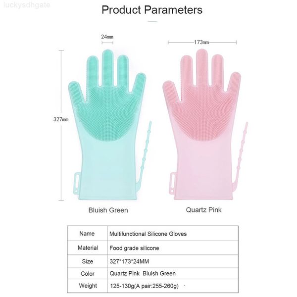 

resistant 2020 heat new waterproof dish washing scrubber silicone rubber gloves for kitchen 327*173*24 mm