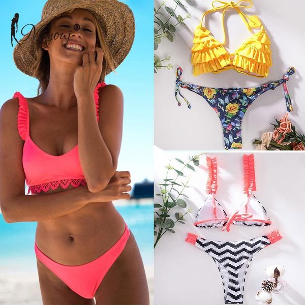 

miyouj lace bikinis mujer swimwear women swimsuit push up biquinis feminino bathing suit brazilian bikini set, Black