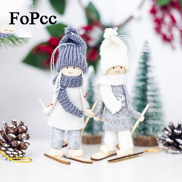 

christmas decorations creative kawaii angel girl ski pendant tree decoration for home xmas cute doll party kids gift