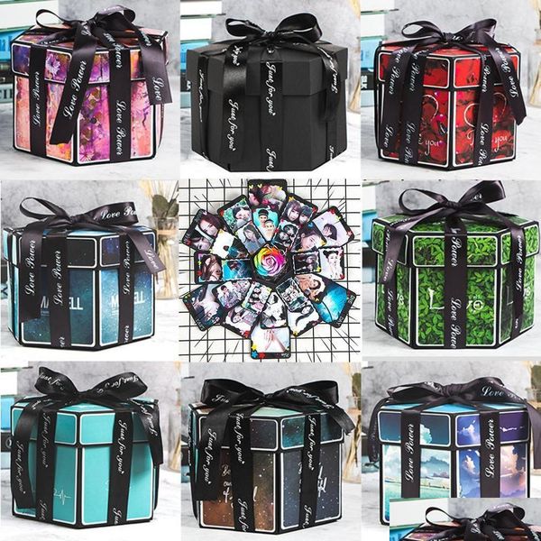 

explosion box hexagon shape handmade diy gift box p creative scrapbooking birthday valentine's da jlldya ladyshome