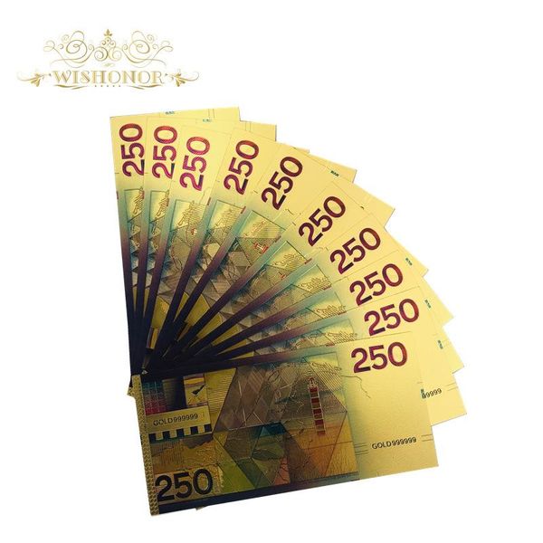 

1pcs lot color netherlands 250 dutch guilder gold banknote replica for souvenir gift and collection 1pcs lot color sqcnxv pingtoy