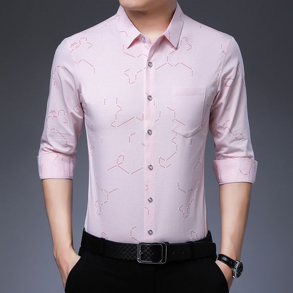 

long sleeve spring and autumn solid color fashion slim inch young men's shirt, White;black