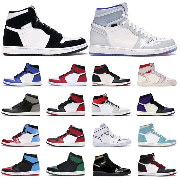 

new mid 1 basketball shoes 1s high 3 black metallic gold unc light smoke grey chicago royal toe sport sneaker