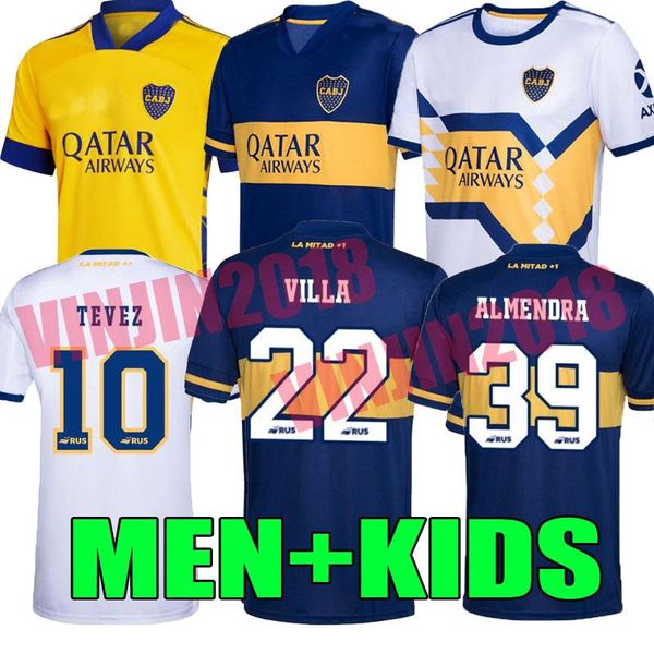 

new player version 20 21 boca juniors soccer jerseys salvio tevez de rossi 2020 2021 bombonera 80th anniversary away third football shirts, Black;yellow
