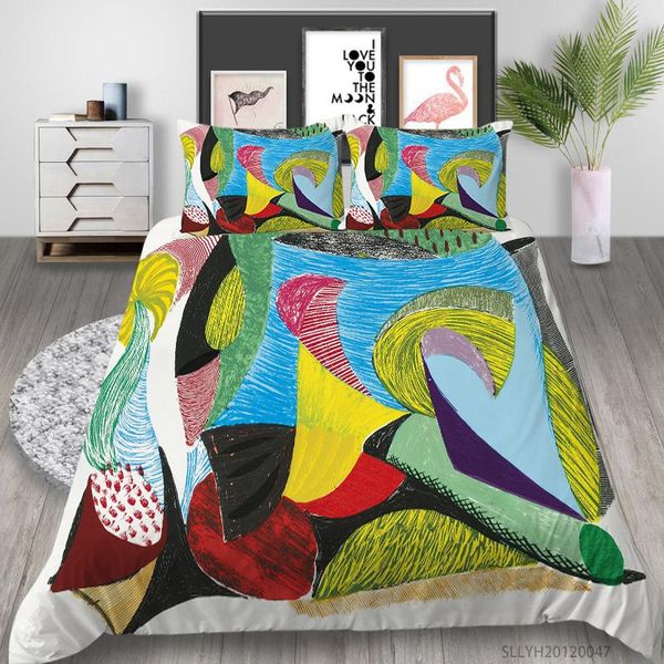 

3d bedding set luxury duvet cover set unique bed for teen girl creative painting print fashionable highend