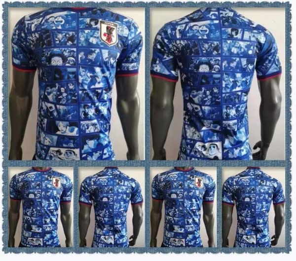 

21/22 japan soccer jerseys 100th anniversary fans player version special 100 th years honda tsubasa kamada shibasaki 2021 2022 men kid footb, Black;yellow