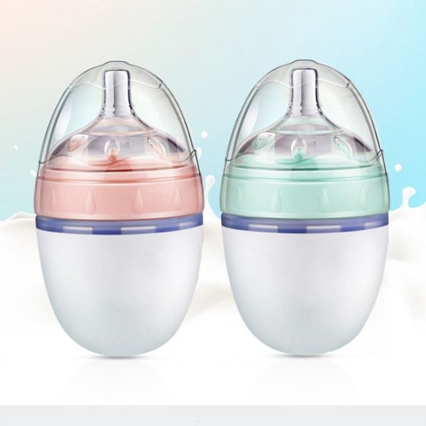 

silicone new infant pe of can be extruded large diameter wide mouth milk bottle falling and anti flatulence
