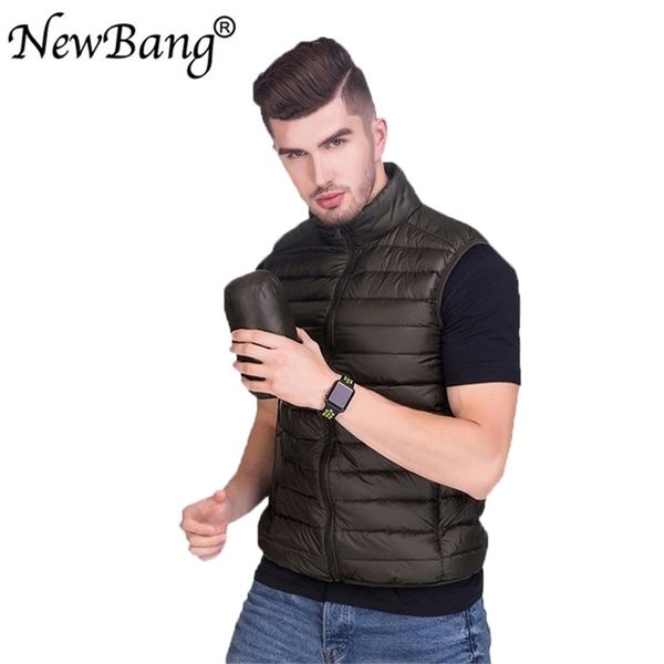 Neue Bang Marke Herbst Männer Ultraleichte Daunenweste Ärmellose Federjacke Gilet Männliche Weiße Ente Daunenwesten Plus Größe 7 Farben 201223