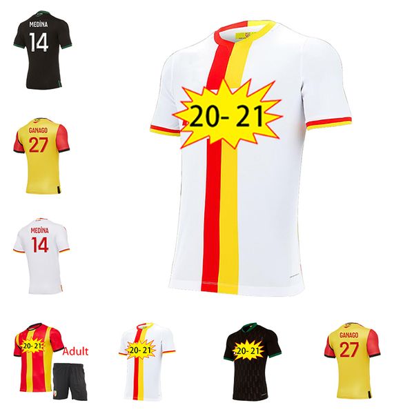 

2020 2021 rc lens soccer jerseys kakuta mens jersey kids kit fofana sotoca lens ganago football shirt jean, Black;yellow