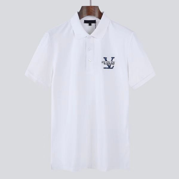 

2022 mens designer t shirts clothes turnn-down collar polo shirt breathable fashion embroidery slim fit tshirt luxury summer mens clothing, White;black
