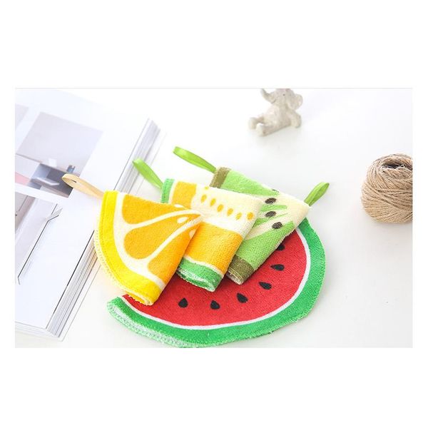 

3pcs home kitchen fruit cute hanging type strong hand towel children's water absorption handkerchief kitche bbyjcx