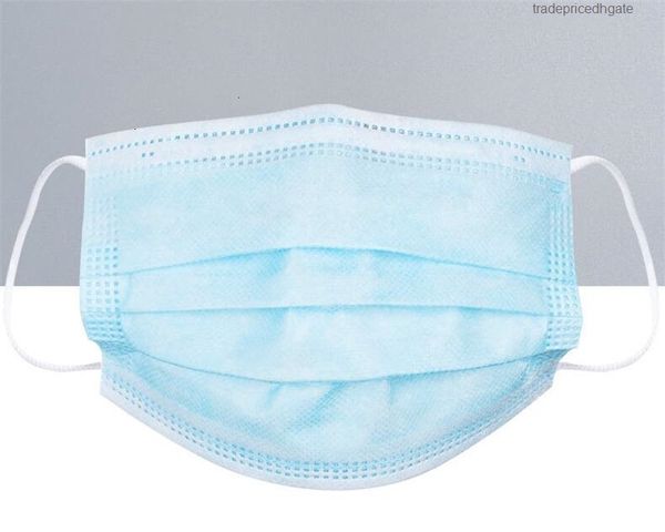 

ship 50 non dhl pack 1factory woven 3 layer earloop activated carbon blue face mask dust fa kn 95 level masks mascher