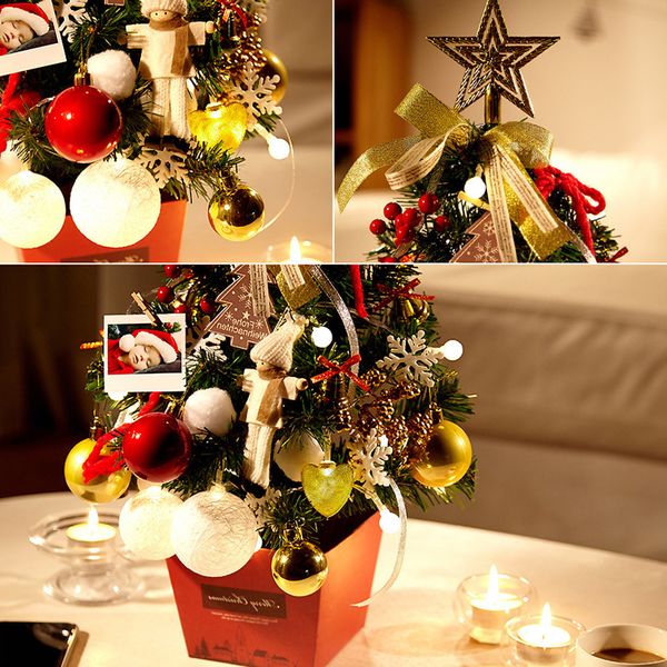 

set tree decorations table christmas small ornament setting gifts 2021 new