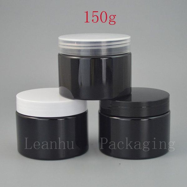 

black cream jar makeup container with plastic screw cap,150g refillable empty cosmetic containers,diy face cream,facial mask can