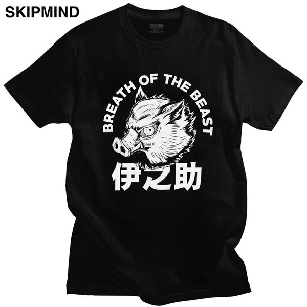 

gorgeous kimetsu no yaiba hashibira inosuke short sleeve pure streetwear anime demon slayer sport hooded sweatshirt hoodie t shirt