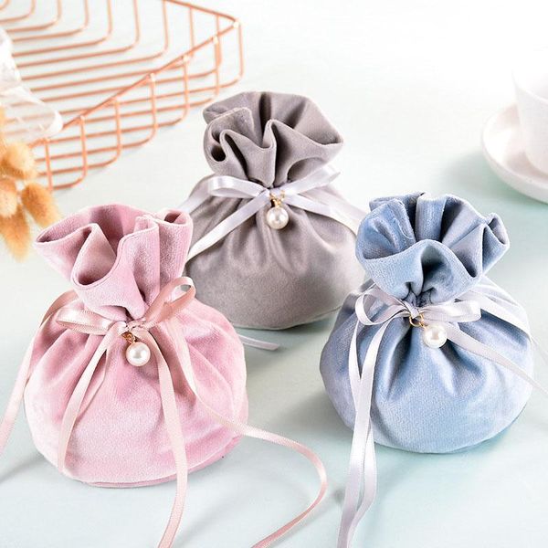 

flannel jewelery organizer birthday wedding gift packaging bags drawstring storage bag for christmas gift party favors