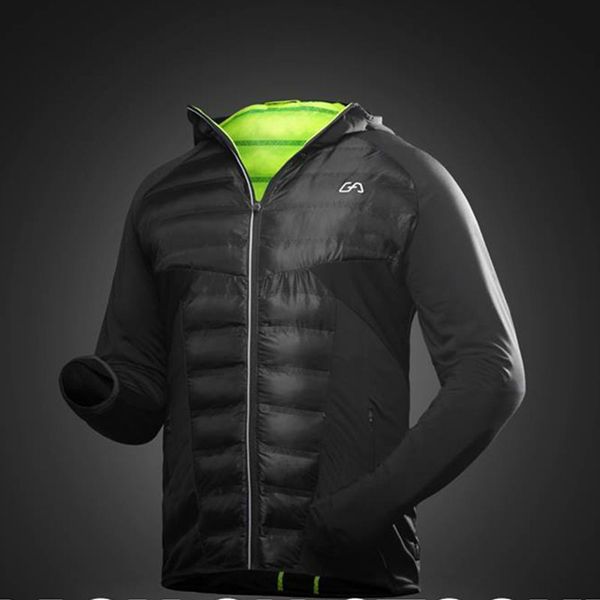 

winter sports men's parkas warm windproof couple outdoor jackets breathable thick hooded coat full zip slim gym wear for autumn 201203, Black