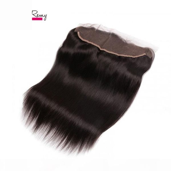 

greatremy 13x2 ear to ear closure brazilian virgin hair lace frontal silky straight human hairpieces 3 way part 8-20inch natural color, Black;brown
