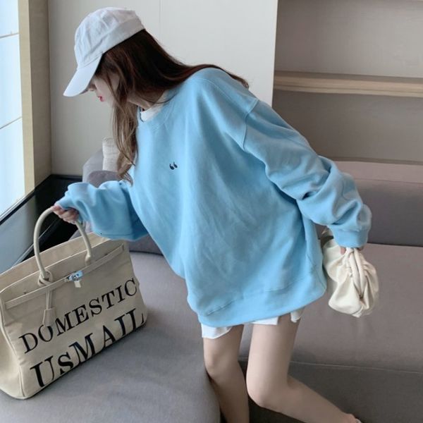 

new loose mid length t-neck printed plush sweater in autumn / winter 2020