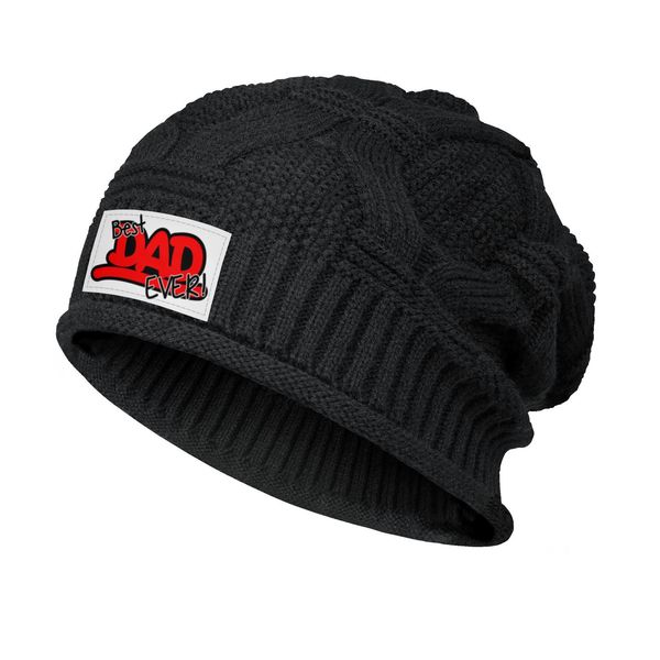 

funny saying dad ever gift for fathers dayladies casual beanie hats winter high braidsladies day super 2018 happy fathers day daddy, Blue;gray
