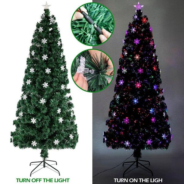

6ft small light fiber optic christmas tree 230 branches christmas us plug