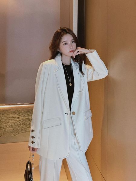 

autumn white fashion suit street women elegant tuxedo woman korean suits airline stewardess uniform ropa mujer clothing eg50xf
