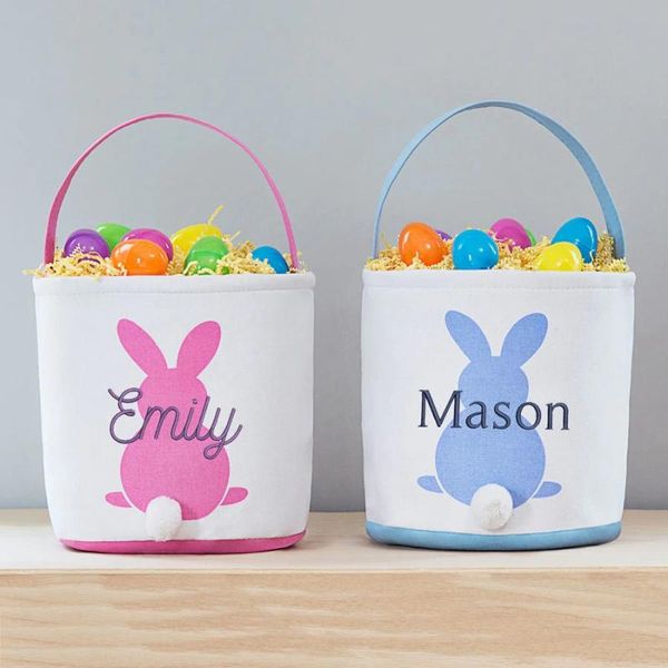 

cute easter basket 32 styles canvas bag 100pcs/lot easter party decoration bucket for kids candy gifts tote bag