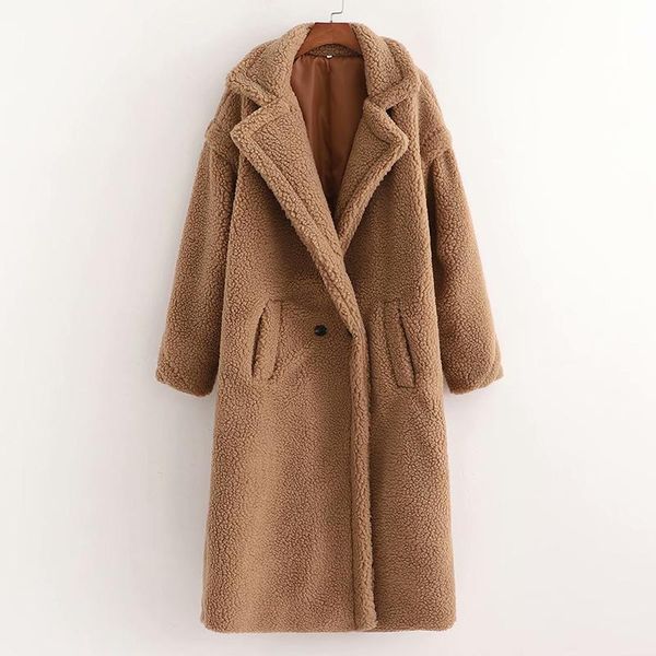 

long wool coat thicken women's trench coat female cashmere high-quality woolen overcoat long parka xd3254, Black
