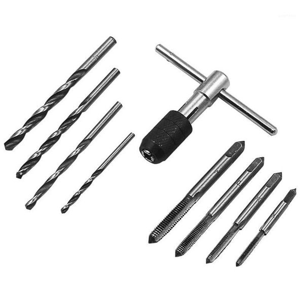 

9pcs multi-function adjustable m3-6 t-handle tap holder wrench machine thread taps set tapping threading tool1
