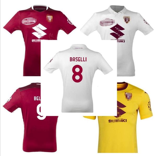 

2020 2021 torino fc soccer jerseys 9 belotti falque izzo meite zaza baselli nkoulou custom 20 21 turin home away football shirt uniform, Black;yellow