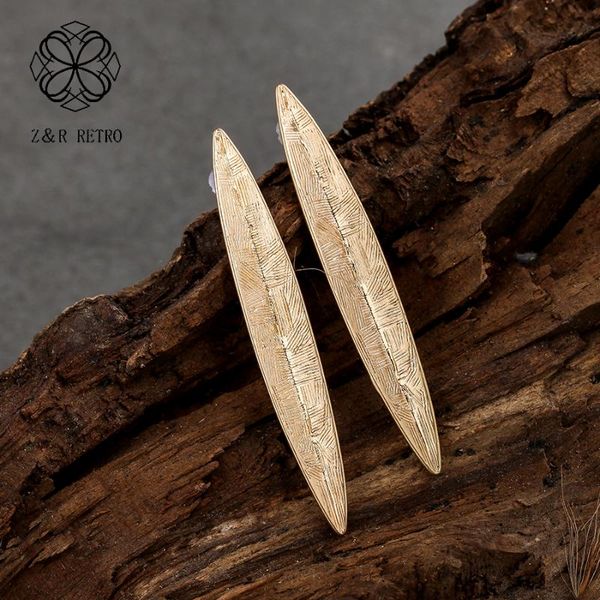 

gold silver color leaf stud earrings for women trendy metal charm pendientes women's jewelry female ear decoration accessories, Golden;silver