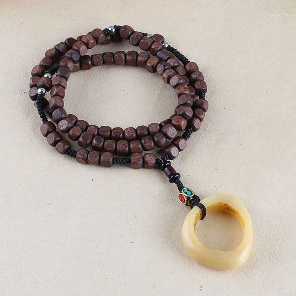 

pendant necklaces original handmade camel bone simple sweater chain long and versatile ethnic style necklace women's retro accessories1, Silver