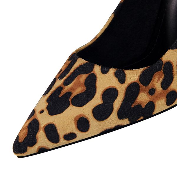 

women 10cm high heels flock leopard pumps lady wedding bridal brown heels scarpins stripper party prom valentine shoesmultifunction, Black