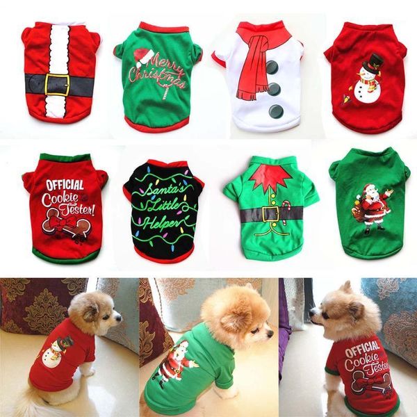 

dog apparel pet clothes christmas costume cute cartoon for small cloth dress xmas kitty dogs1