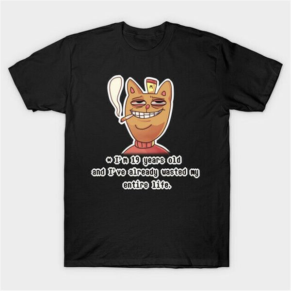 

i'm 19 years old i've already wasted my life burgerpants undertale black summer style casual wear hoodie designers t shirts sweats