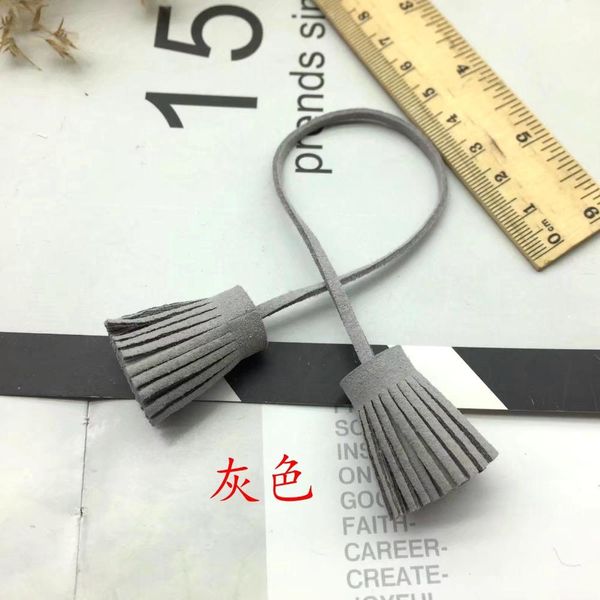 

12pcs lot 3cm pull ring double head faux leather tassels fringe bang leather tassel trim key tassel for diy pendant accessories h jllyng