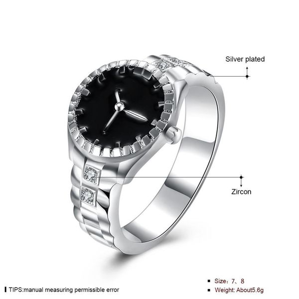 

wholesale size 6 10 beautiful pretty fashion wedding ring party watch style silver color women crystal lady ring jewelry r887 h bbymrf
