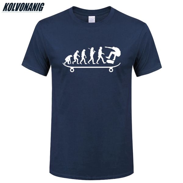

спорт kolvonanig summer human evolution скейтборд печати футболка streetwear прохладный мужчины скейт подарка одежда хлопок o-шея молодежные