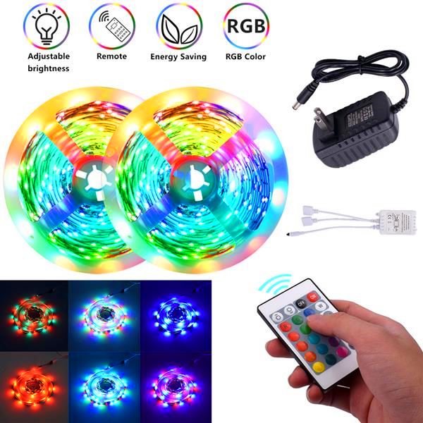 

selling plastic 300-led smd3528 24w rgb ir44 light strip set with ir remote controller (white lamp plate) home decoration lamp